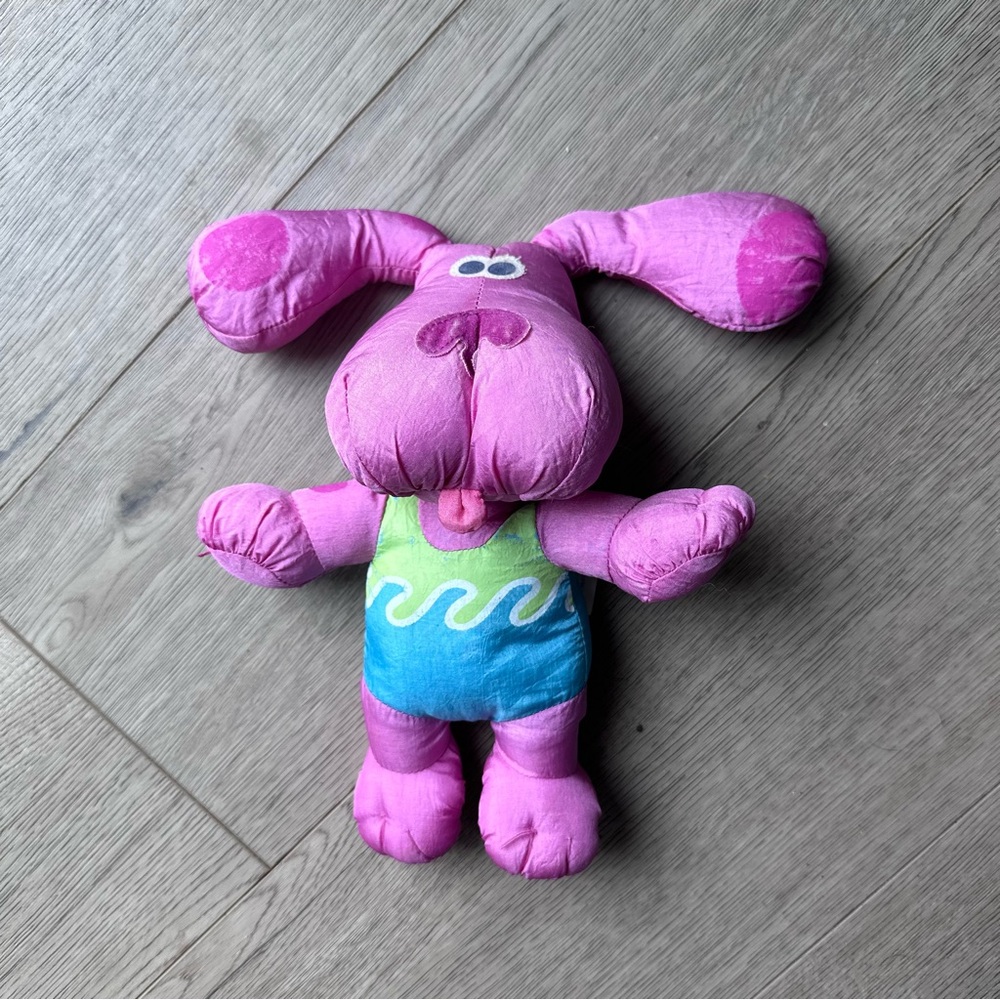 Vintage‎ 1999 Fisher Price Blue’s Clues Magenta Plush Dog Stuffed Animal